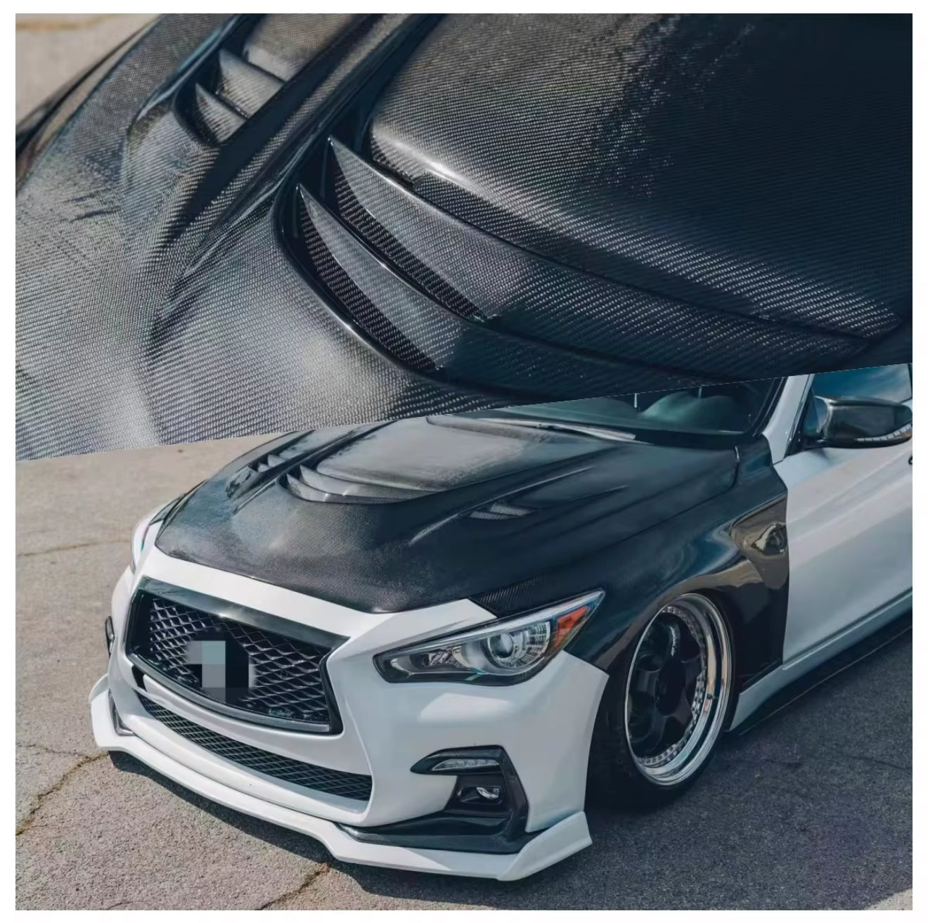 AGR CARBON HOOD - Q50/Q60